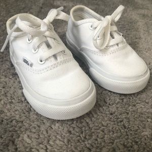 Toddler all white Vans size 4